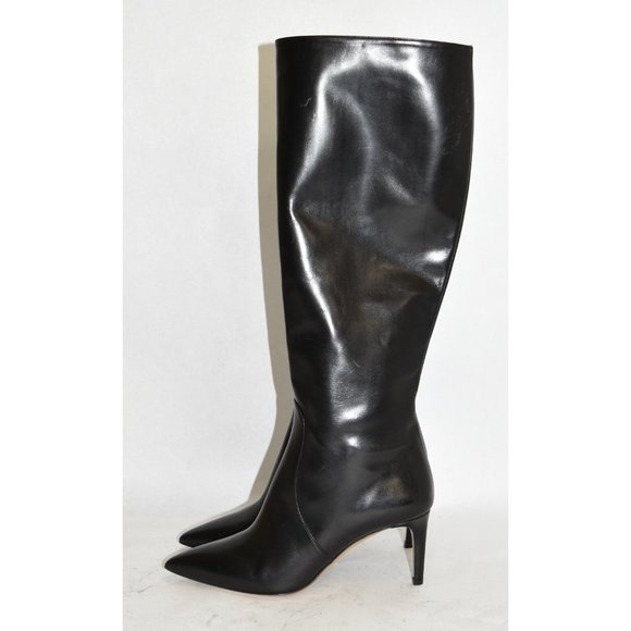 $1250+ BALLY Eilette Point Toe Boot BLACK LEATHER GLAMOROUS SLEEK 35.5 5.5(M7) - Picture 8 of 11